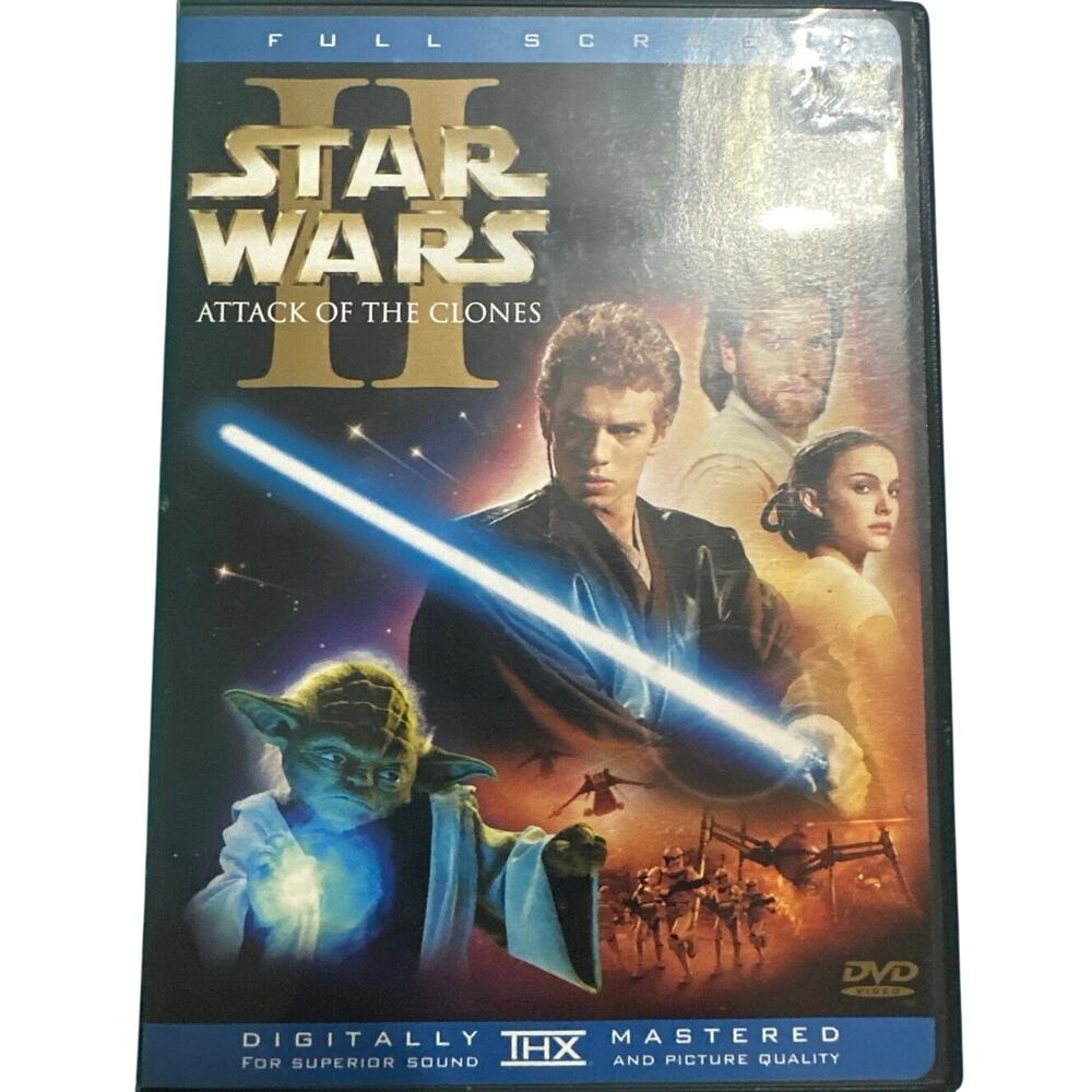 Star Wars - Episode II - Attack of the Clones (DVD, 2002, Full Screen)